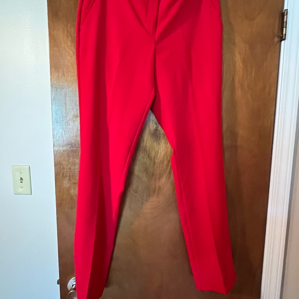 Woman’s red dress pants
